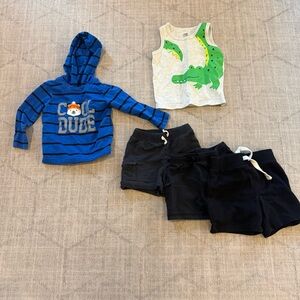 Kids Blue Hoodie and Alligator Tank Set 18 Months